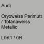 Preview: Audi, Oryxweiss Perlmutt / Tofanaweiss Metallic, L0K1 / 0R.